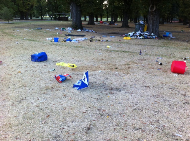 Litter makes an area look unkempt and uninviting